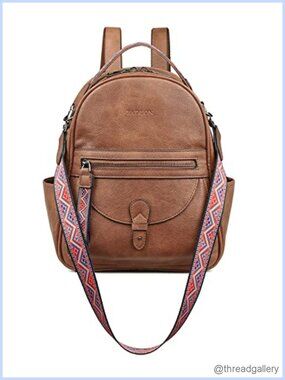 Faux Leather Mini Backpack Purse Convertible Shoulder Bag Waterproof